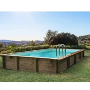 Piscine bois en kit rectangle  » Murano  » – 12.20 x 6.20 x 1.44