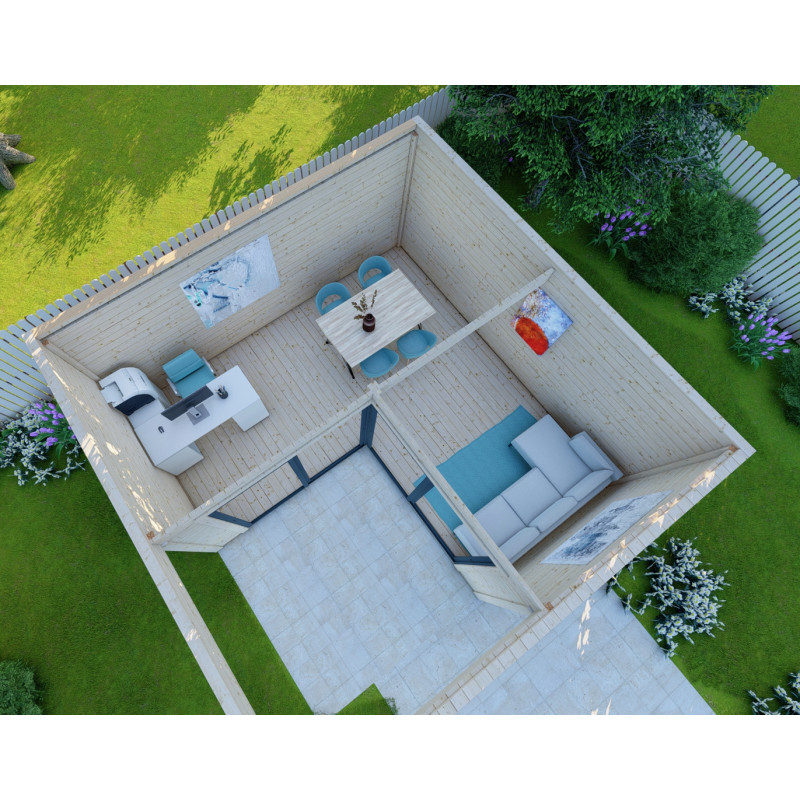 bureau-de-jardin-en-bois-massif-118m-madriers-40mm-traites-teinte-marron-gardy-sheltr – Image 3