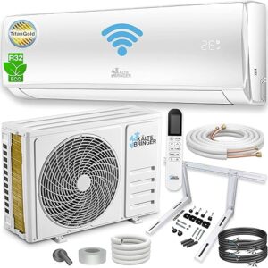Kältebringer Climatiseur Split – 12000 BTU (3,4 kW) – Avec fonction chauffage, WiFi et App – très silencieux & économe en énergie – kit complet, 5m conduite de frigorigène, R32,…