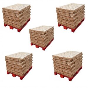 Bûches compressées jour – 2700 bûches – 100% écologique – Fabrication locale – Bois 100% français