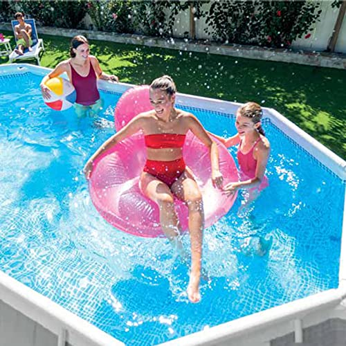 XANAYXWJ Piscine Hors-Sol extérieure Circulaire à ossature : filtrée et pompée – Image 3